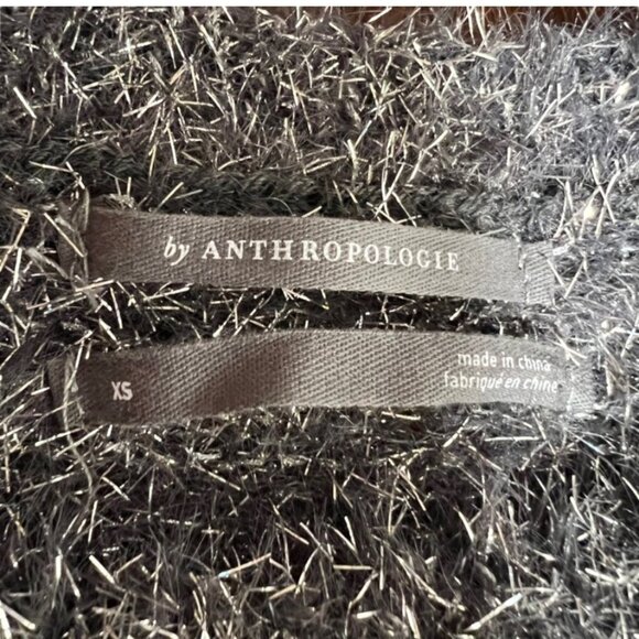 Anthropologie Oversized Slouchy Indie Grunge Stretchy Whimsigoth Metallic XS - Picture 2 of 12